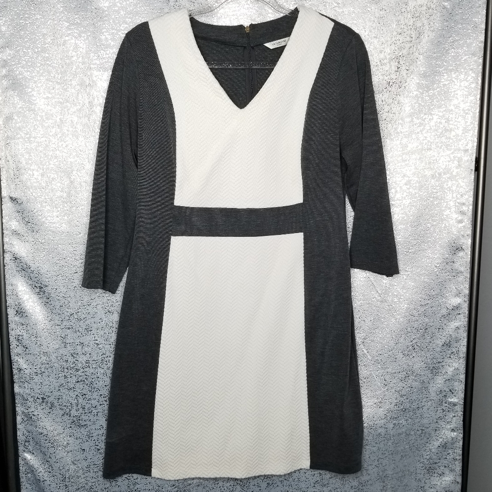 Liz Claiborne NY Petite Ponte Knit Dress Size 14P